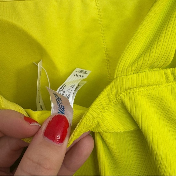 NWT LVER Green One Piece Swim with Bow Straps and Scoop Neckline M - Picture 6 of 6